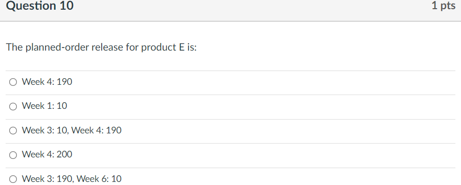 Use the following for Questions 6 to 10 Given the