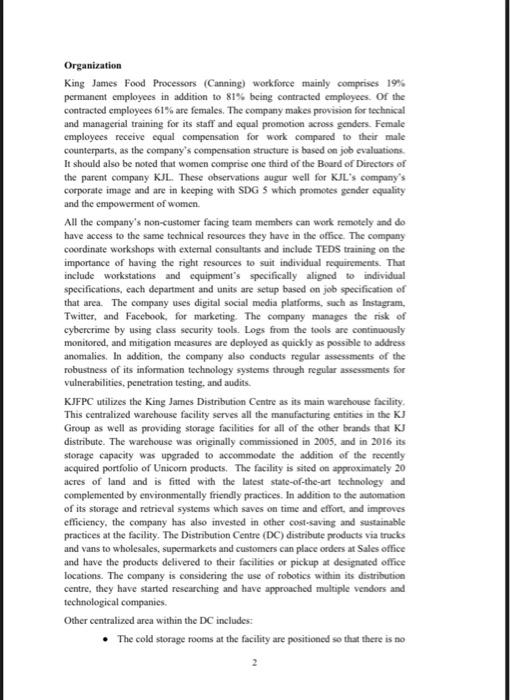 King James Food Processors (Canning) L.td.