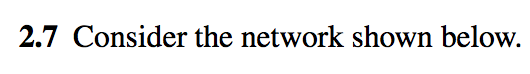 2.7 Consider the network shown below. T H,7 B,5