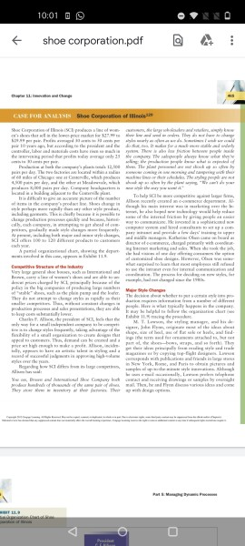 Shoe corporation of Illinois Why is the hierarchy