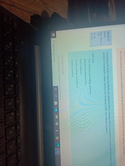 According to M. Porter's Diamond Model, the