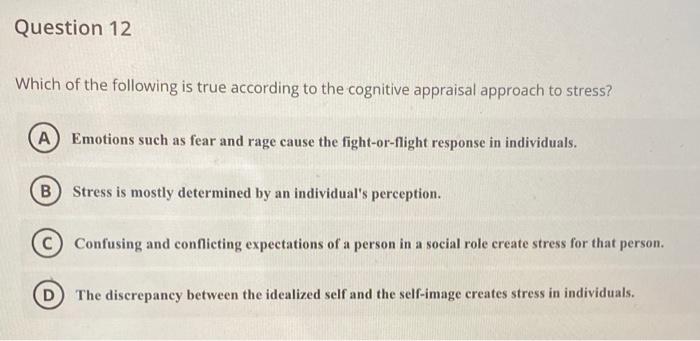 Question 12 Which of the following is true