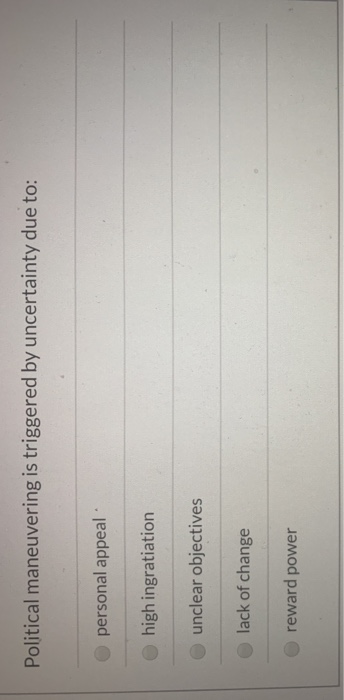 Political maneuvering is triggered by uncertainty