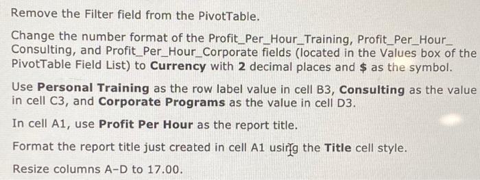 can you show steps on how to do the following