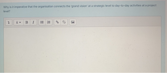 Why is it imperative that the organisation