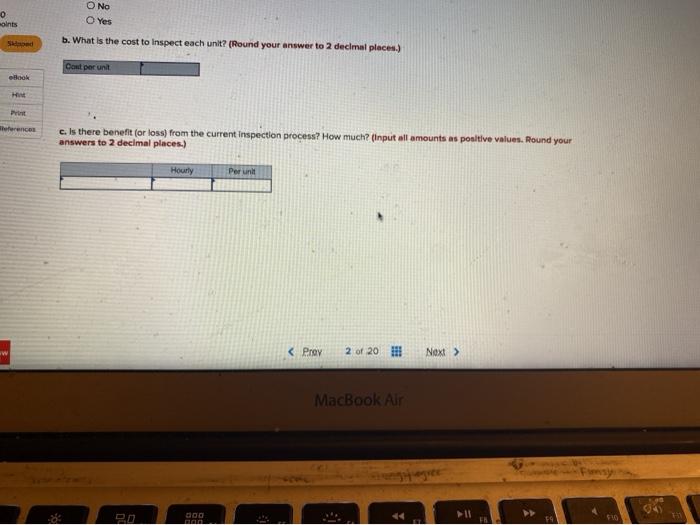 Check my work Problem 10-17 (Algo) A company