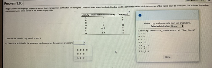 Problem 3.8b Roger inde is developing a program