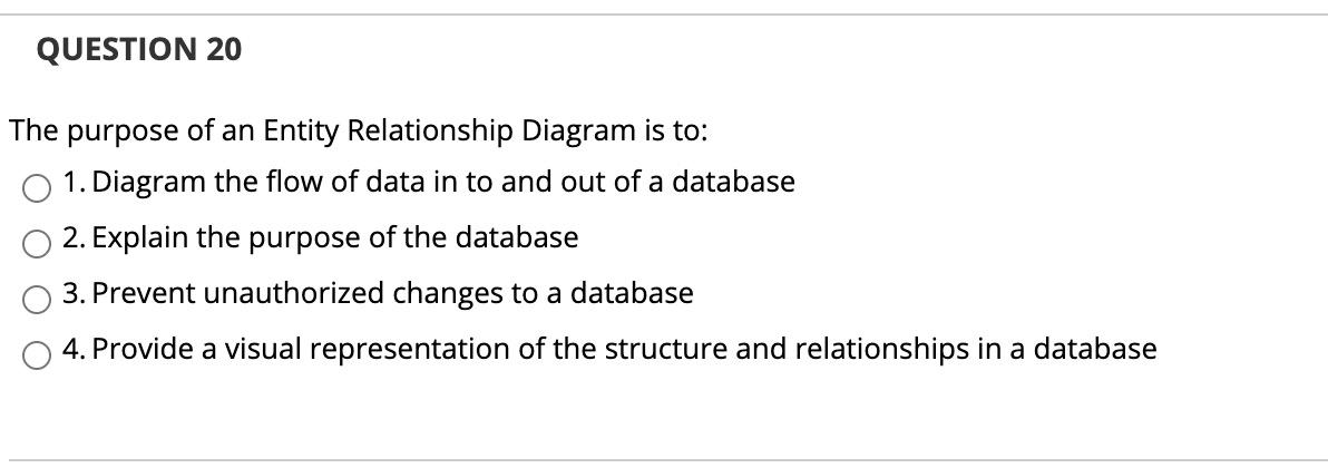 QUESTION 1 In a table containing data about