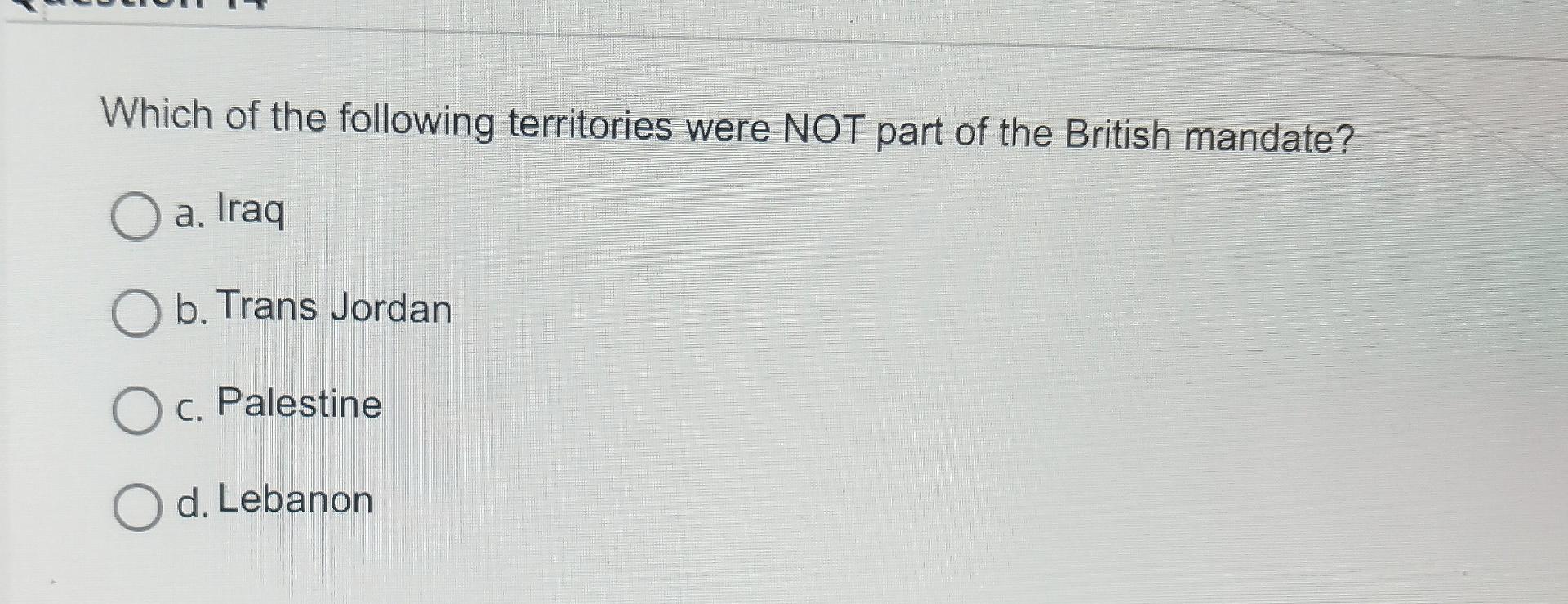 Afer World War I which territory became part of