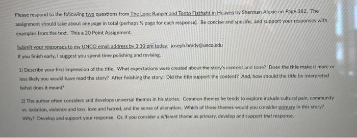 Please respond to the following two questions