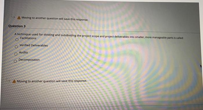 Moving to another question will save this