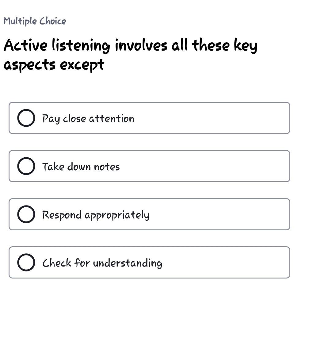 introduction to communication Multiple Choice