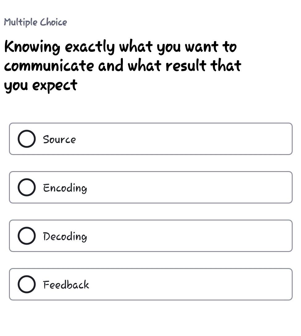 introduction to communication Multiple Choice
