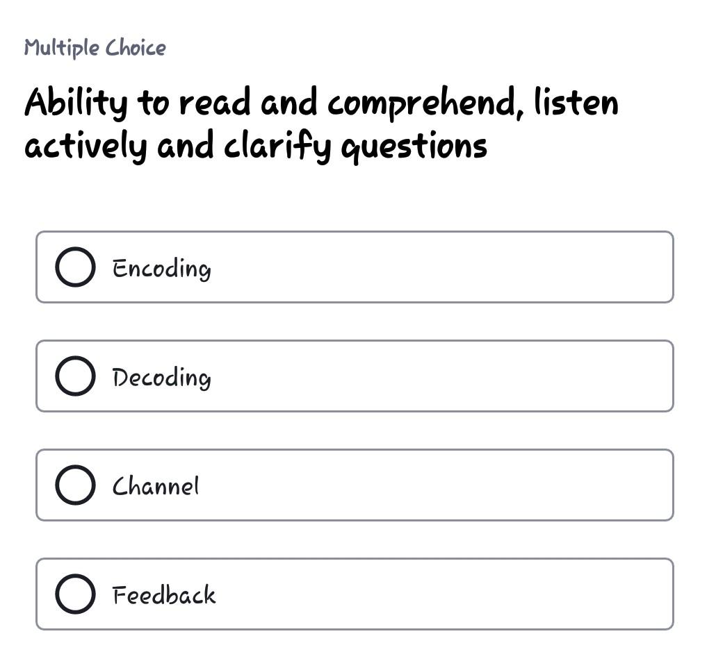 introduction to communication Multiple Choice