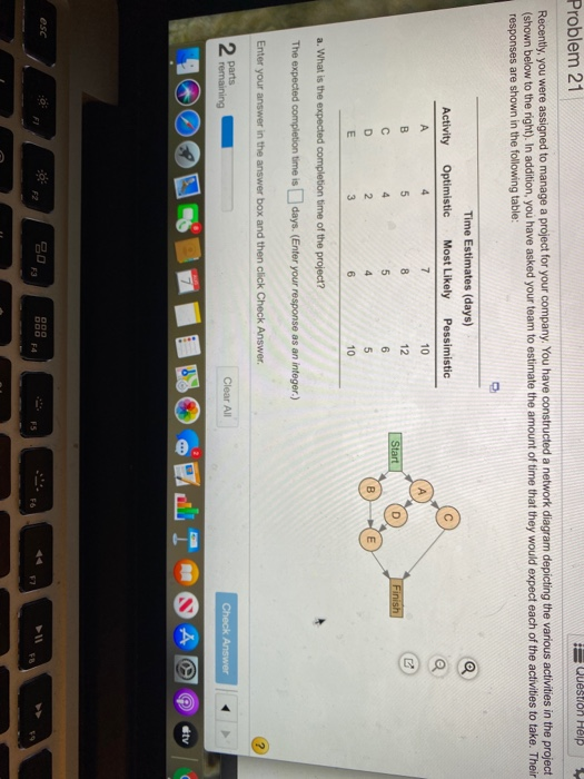 Problem 21 Question Help Recently, you were