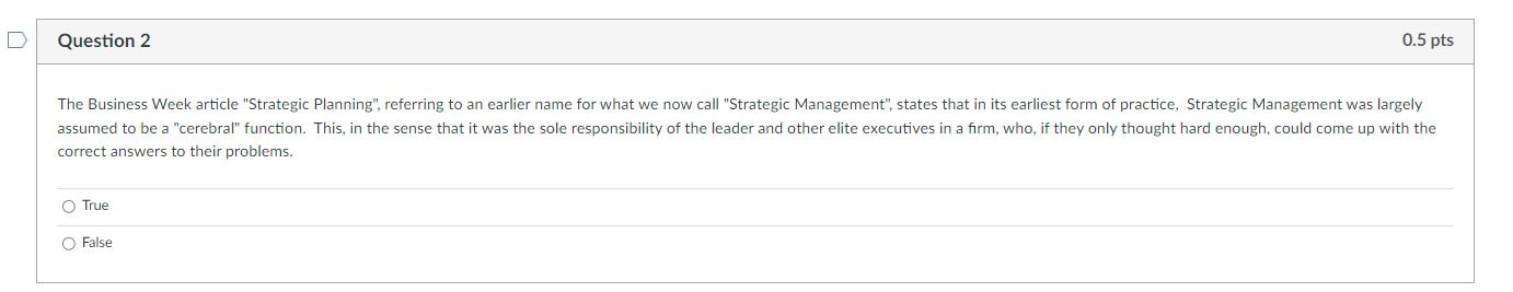 correct answers to their problems. True False