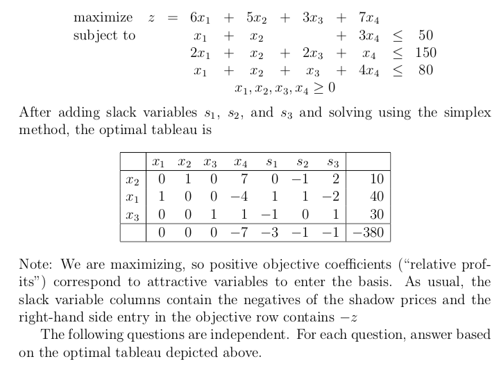Please answer question 7 below the context of the