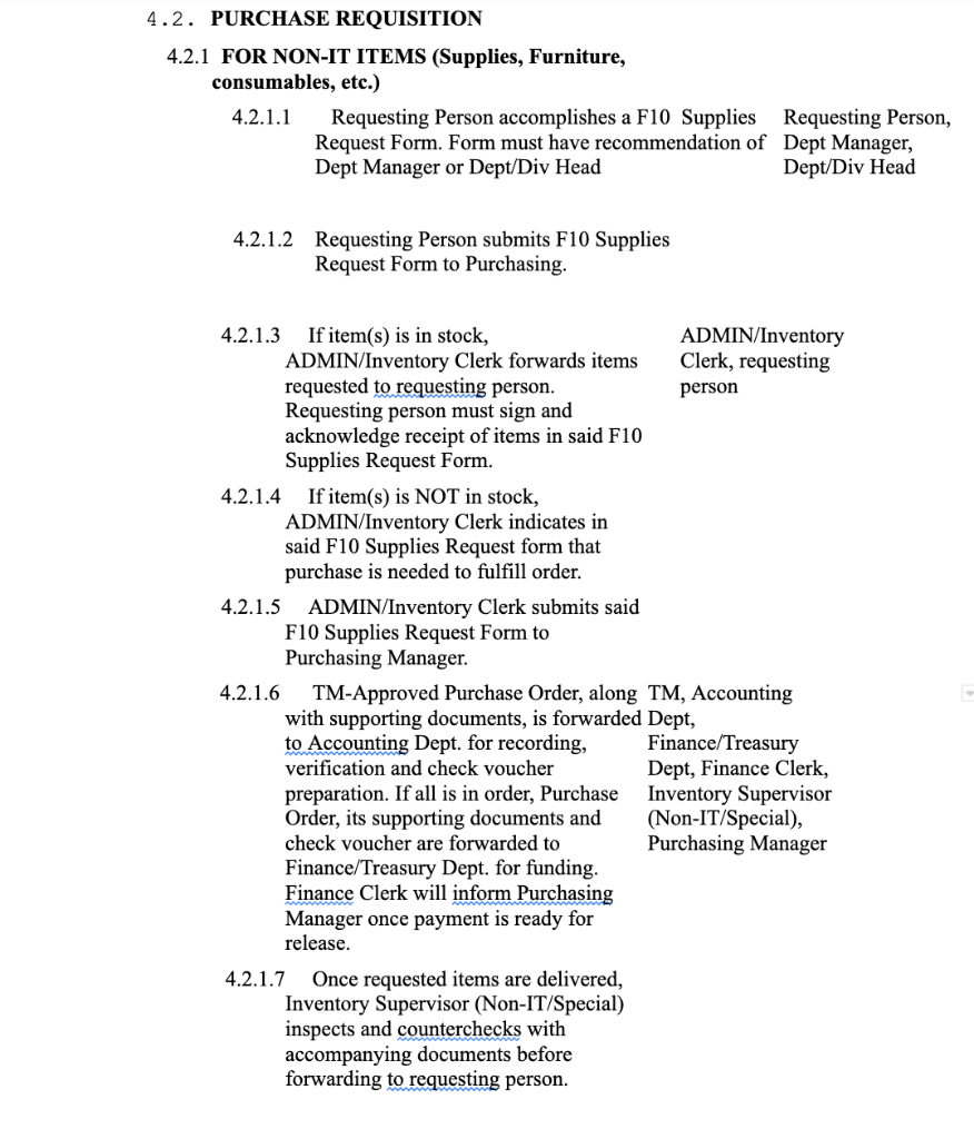 how to make a flowchart based on this purchasing