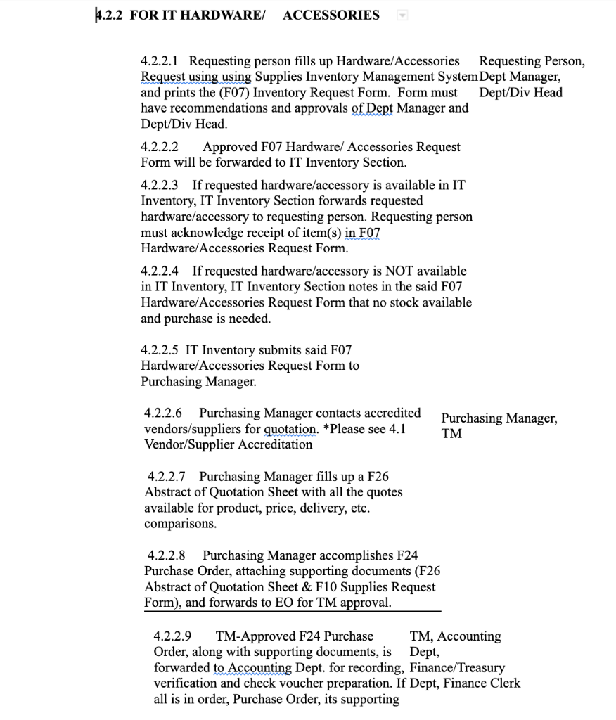 how to make a flowchart based on this purchasing