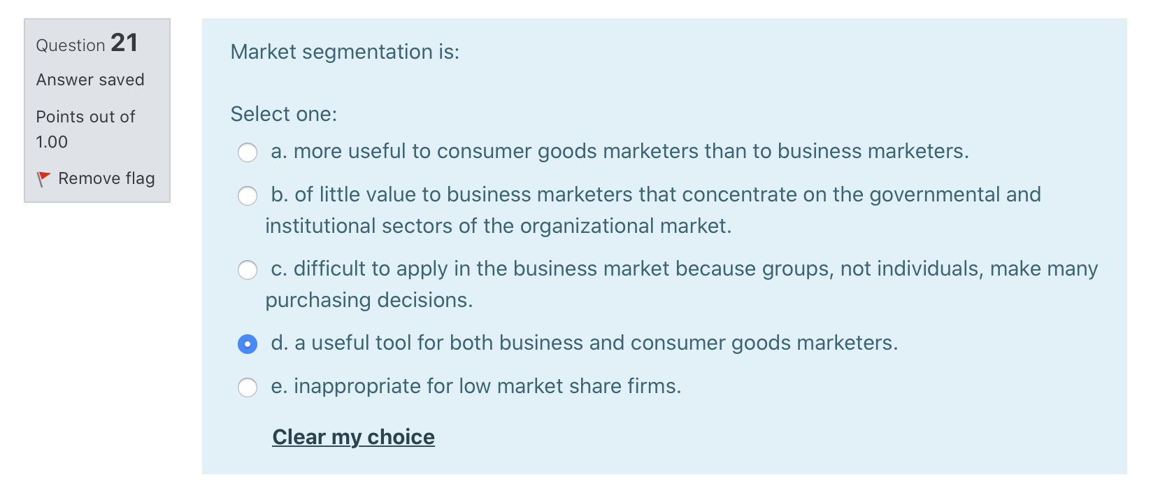 Question 16 Answer saved Trade shows that are