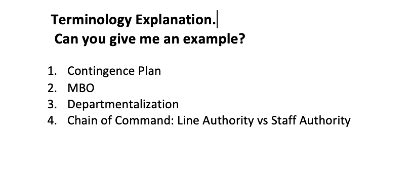 Terminology Explanation. Can you give me an