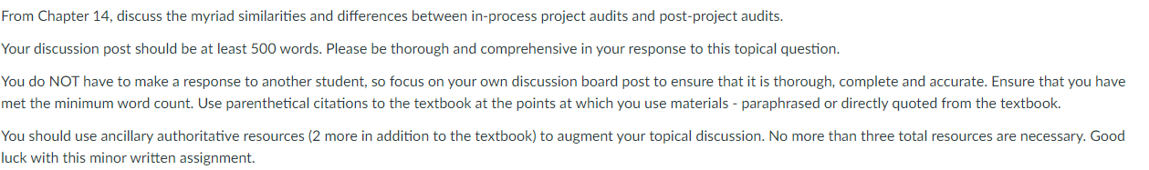 From Chapter 14, discuss the myriad similarities