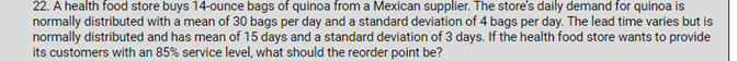 22. A health food store buys 14-ounce bags of