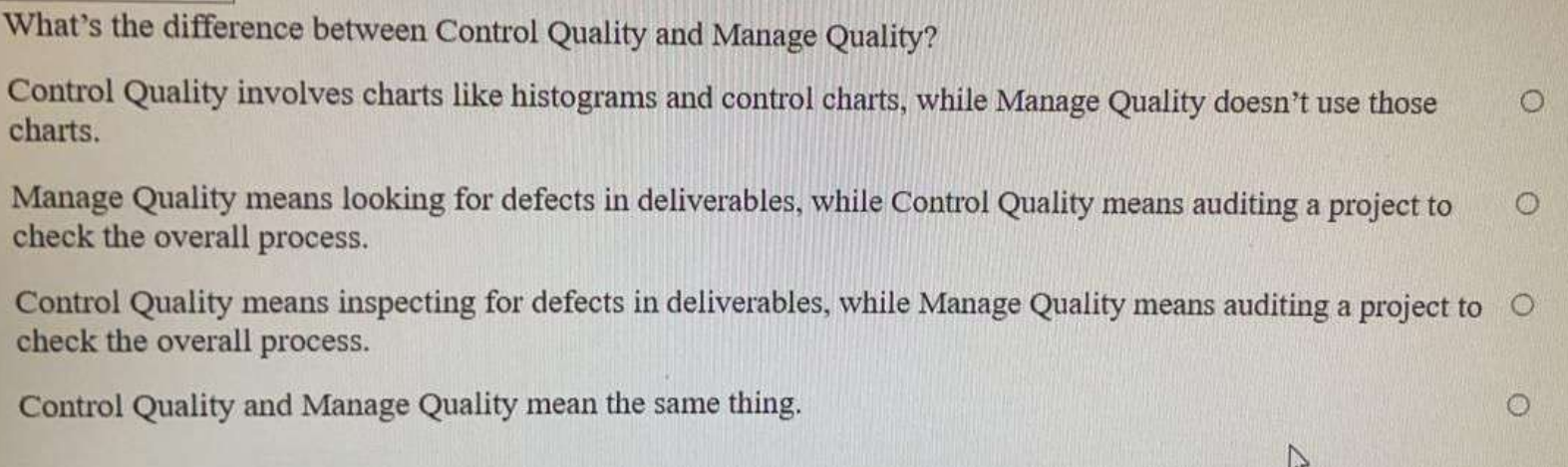 What's the difference between Control Quality and