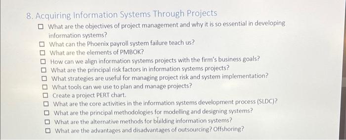 8. Acquiring Information Systems Through Projects
