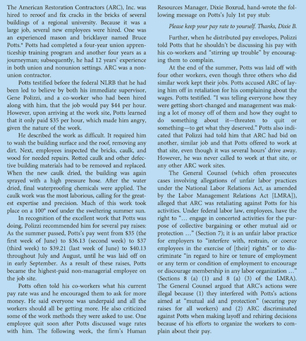 Why did ARC fire Mr. Potts? Does Mr. Potts have