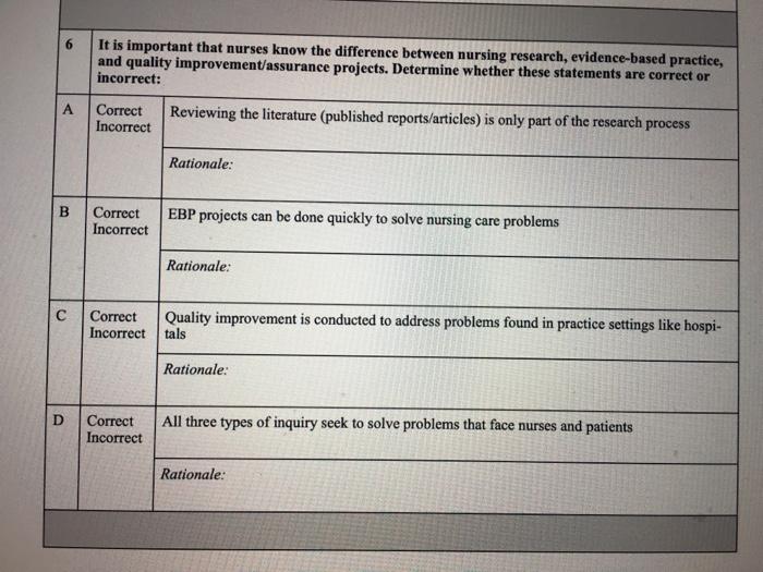 5 Determine whether these statements about