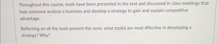 tools such as - vertical integration and