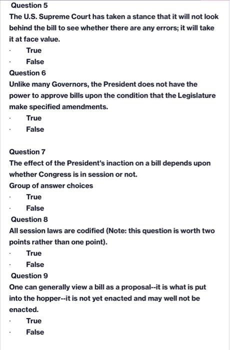 Question 1 The United States Constitution