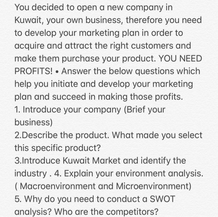 marketing subject You decided to open a new