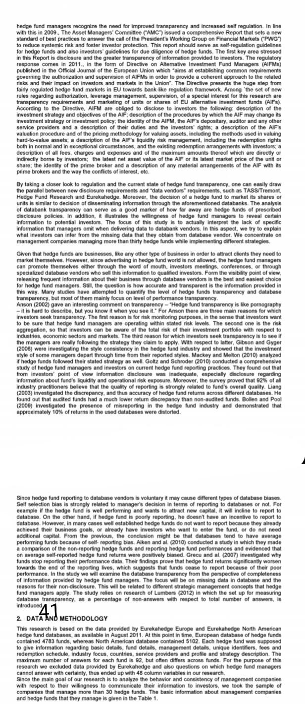 hedge fund managers recognize the need for