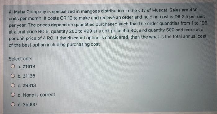 Al Maha Company is specialized in mangoes