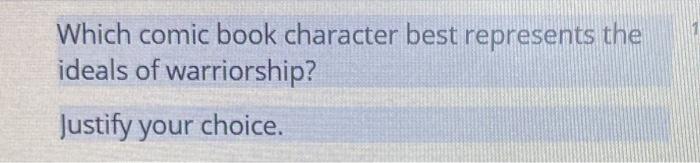 Which comic book character best represents the