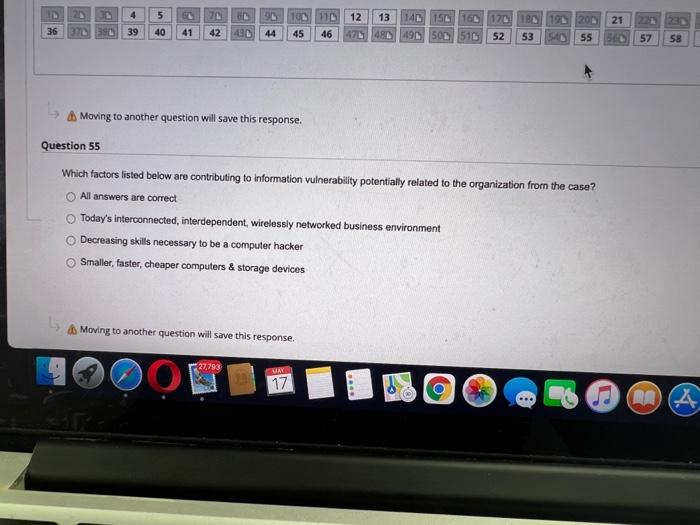 Question Completion Status: 4 21 26 367 B 5 40 70
