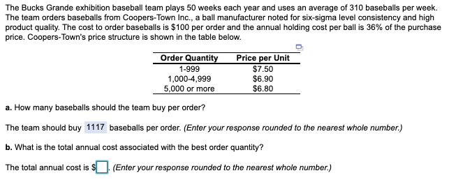 Help needed for question "b" The Bucks Grande