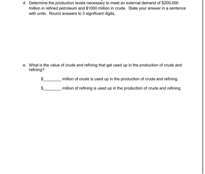 2. Consider two sectors of the U.S. economy: