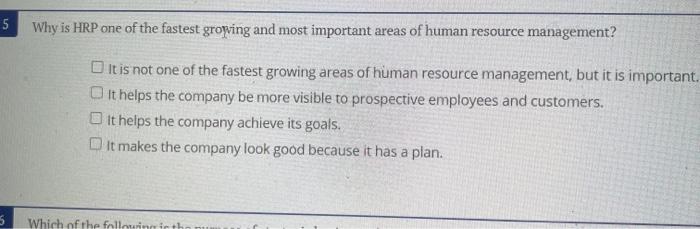 5 Why is HRP one of the fastest growing and most