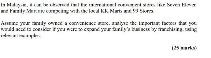 Pls give a comprehensive answer. Tq In Malaysia,