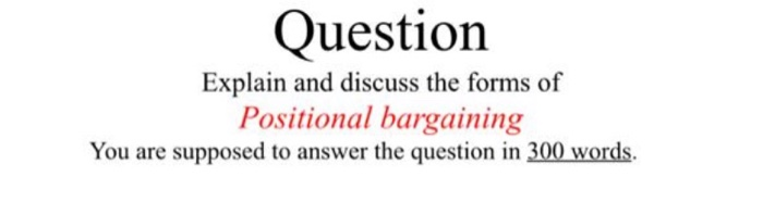 Question Explain and discuss the forms of