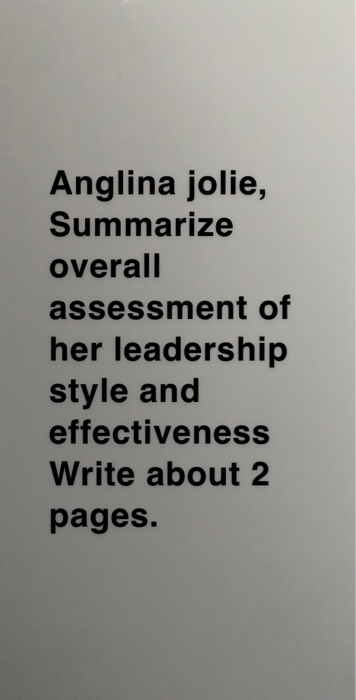 Anglina jolie, Summarize overall assessment of