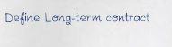 Define Long-term contract