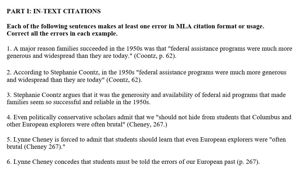 This week we are going to practice in-text