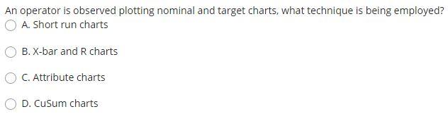 An operator is observed plotting nominal and