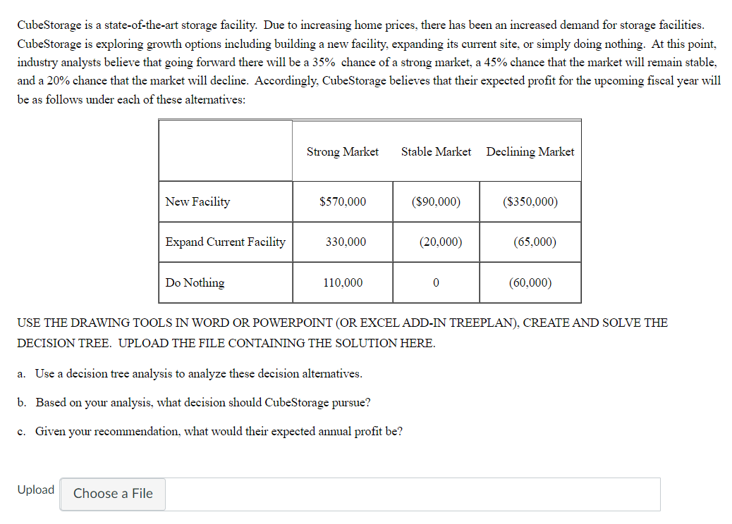 Please include Excel with formulas. CubeStorage