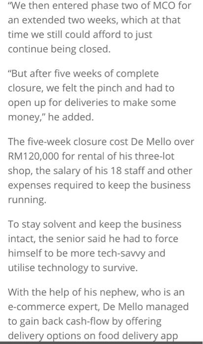 Based on this article. Write up your report by