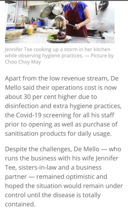 Based on this article. Write up your report by